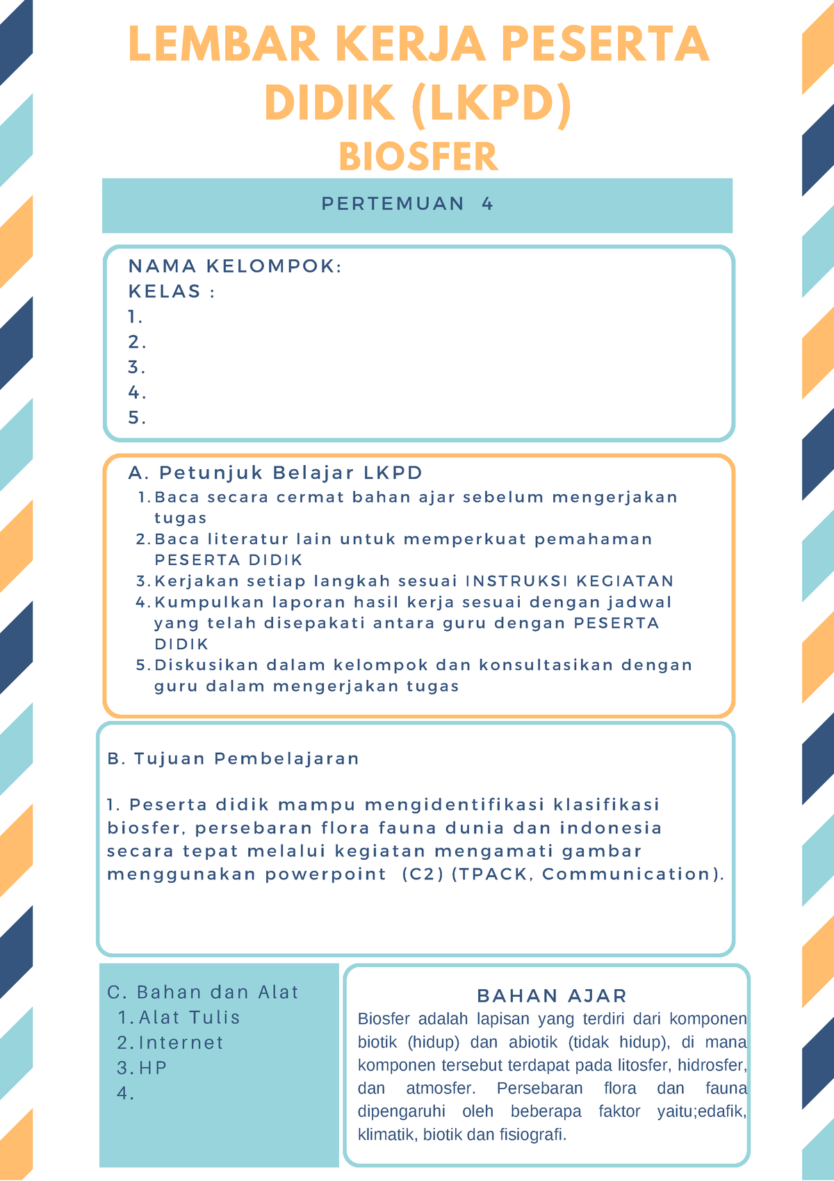 LKPD Biosfer - literatur - LEMBAR KERJA PESERTA DIDIK (LKPD) BIOSFER P ...