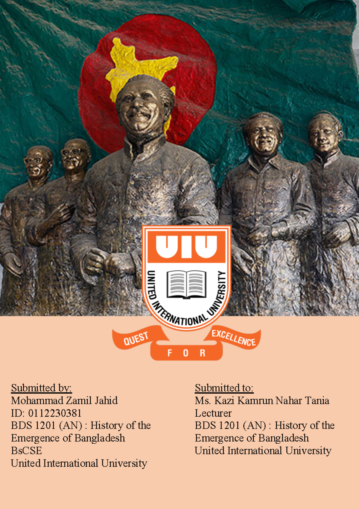 BDS study tour - History of the emergence of Bangladesh (BDS 1201 ...
