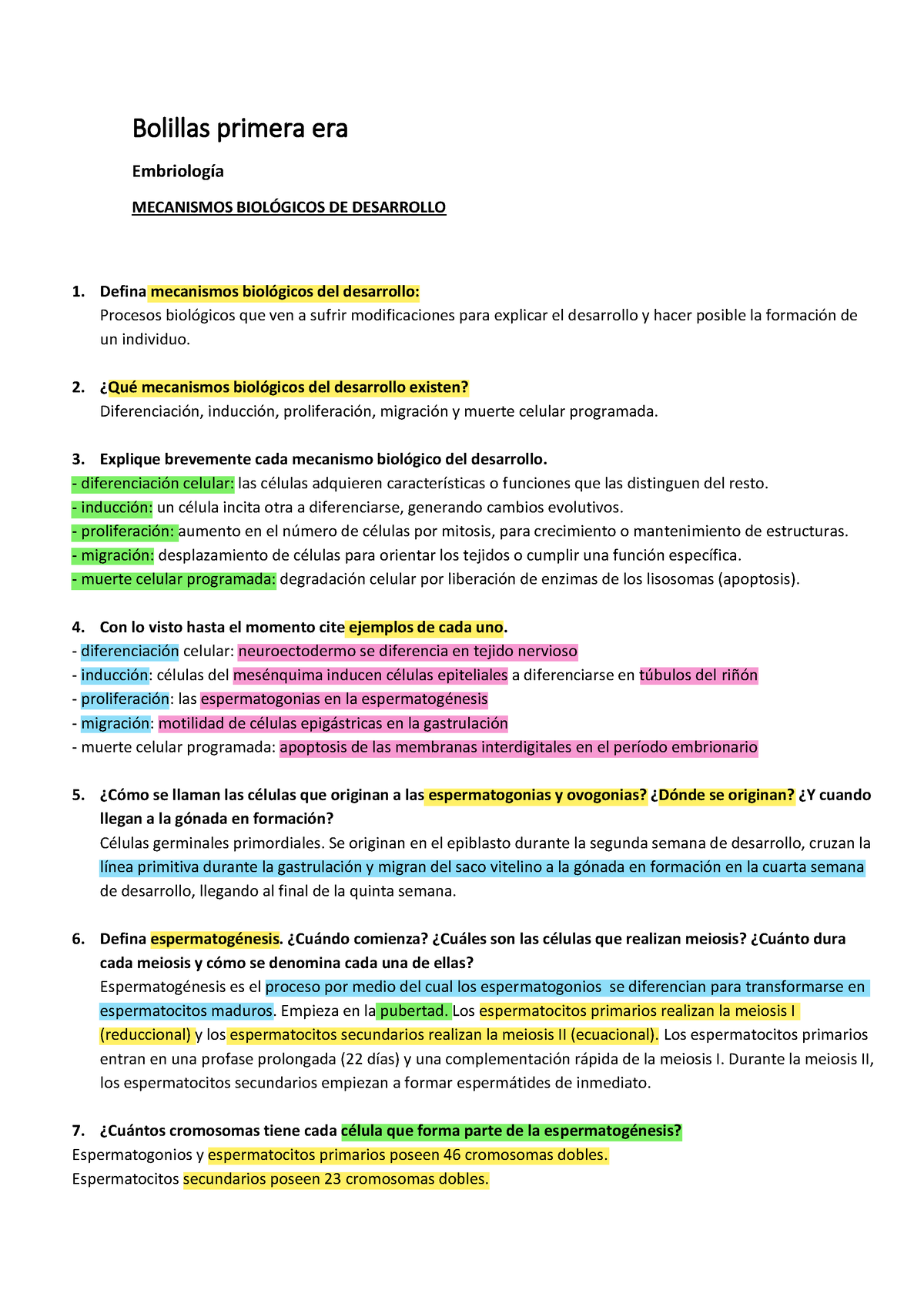 Apuntes Histologia, Embrio Y Genética - Bolillas Primera Era ...