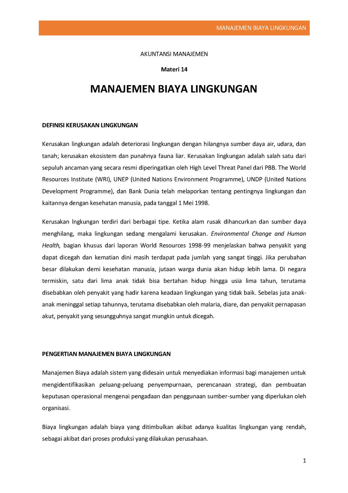 Akmen 14 Modul Manajemen Biaya Lingkungan - AKUNTANSI MANAJEMEN Materi ...