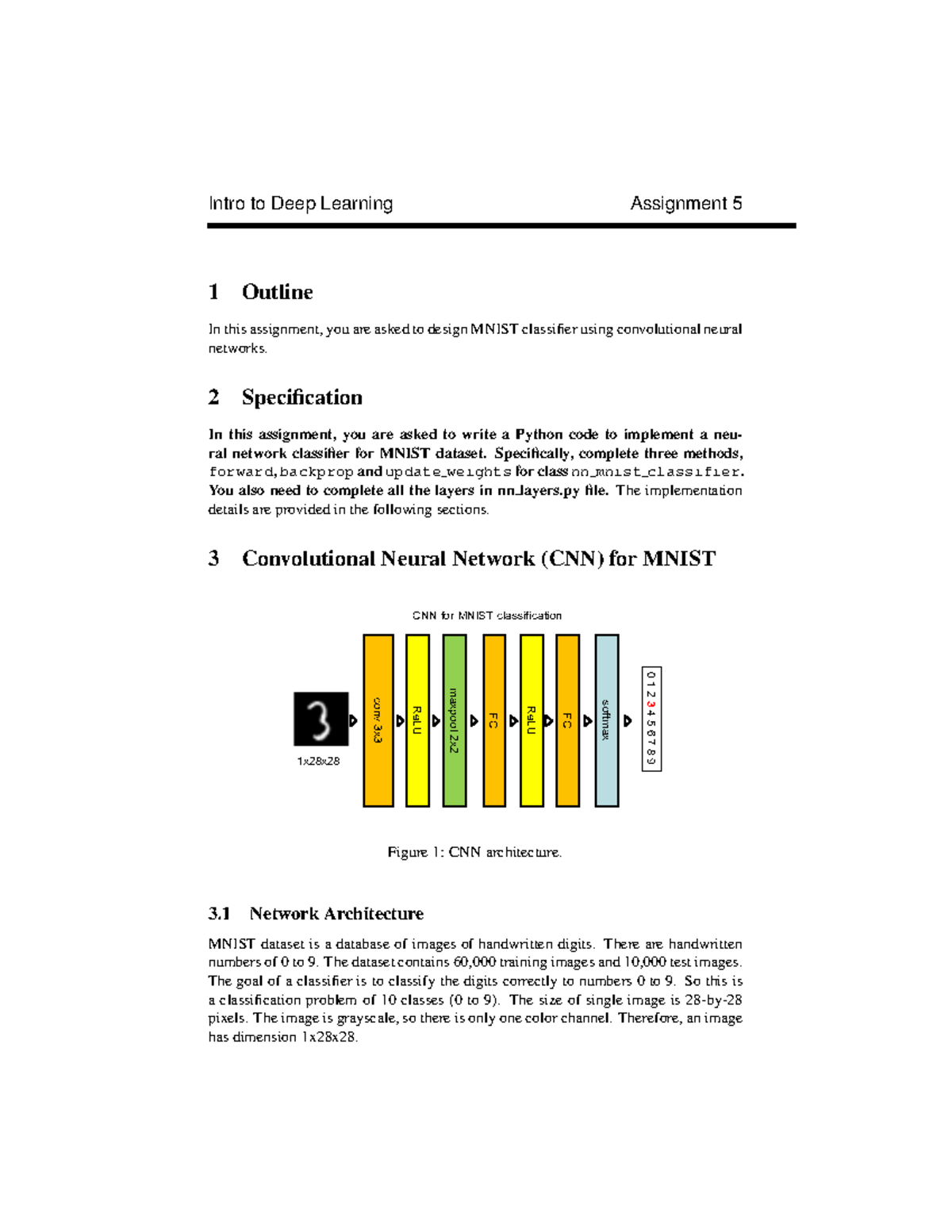 deep learning assignment questions