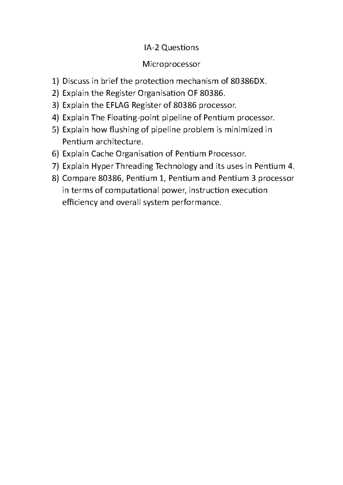 IA-2 Qusetions Microprocessor - IA-2 Questions Microprocessor Discuss ...