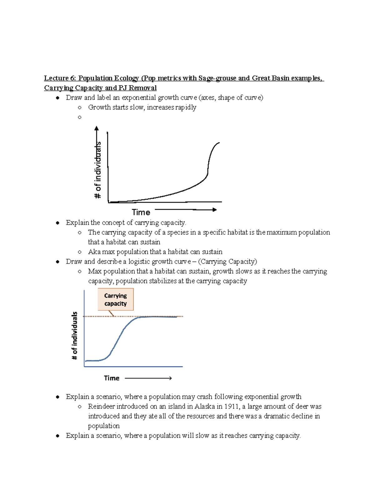 Unit 1 Exam Study Guide - Lecture 6: Population Ecology (Pop metrics ...
