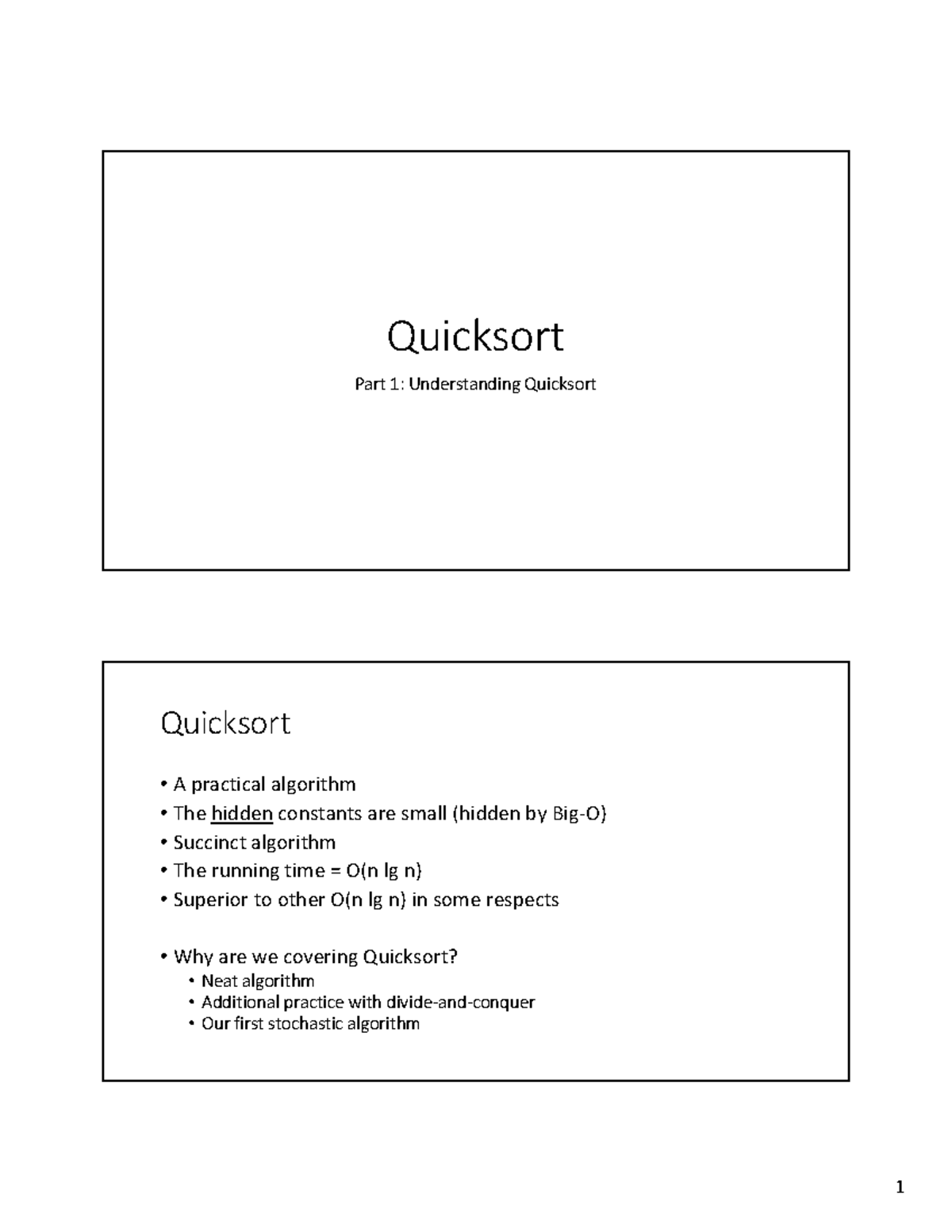 Quicksort Part 1: Understanding Quicksort - Quicksort Part 1 ...