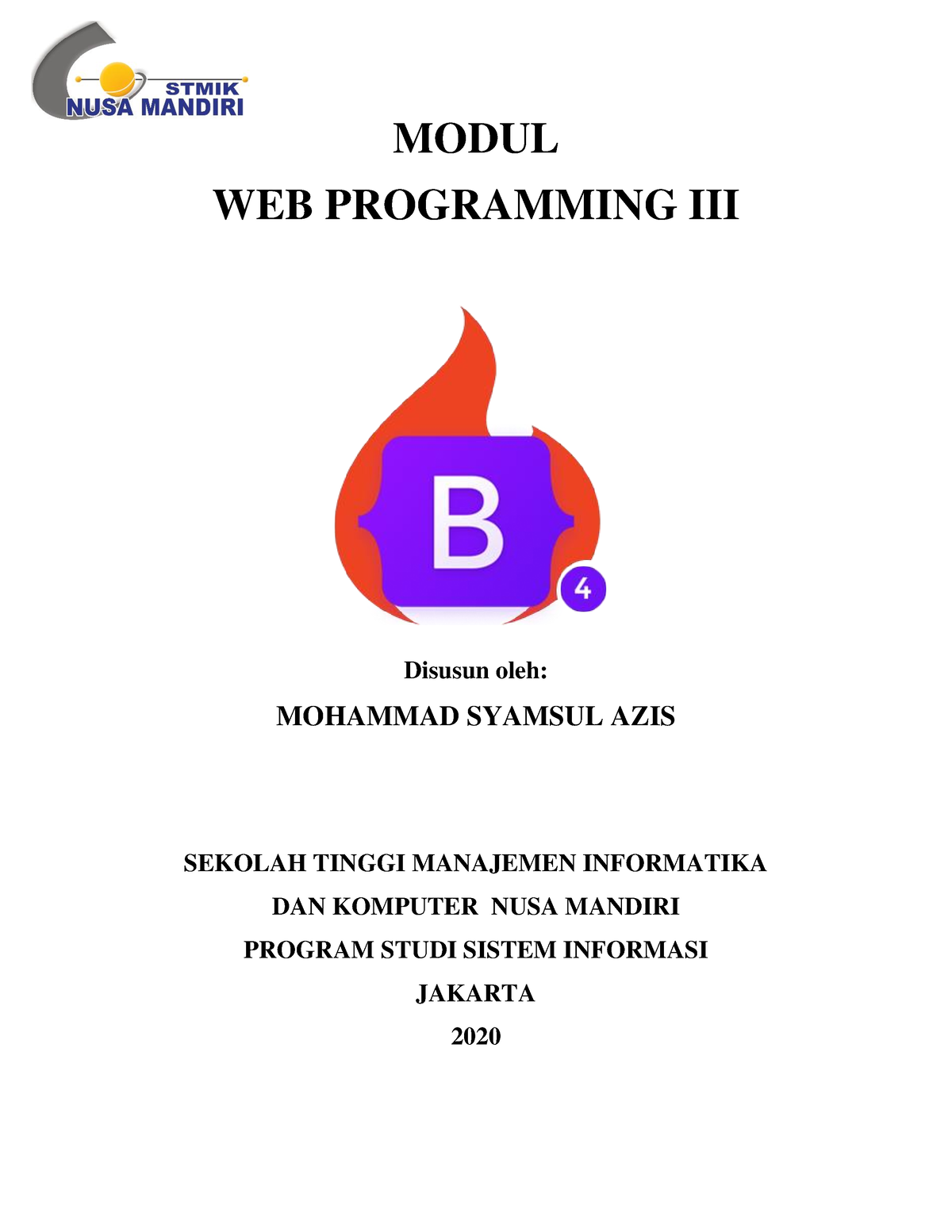 Modul Web Programming 3 MYZ - MODUL WEB PROGRAMMING III Disusun Oleh ...