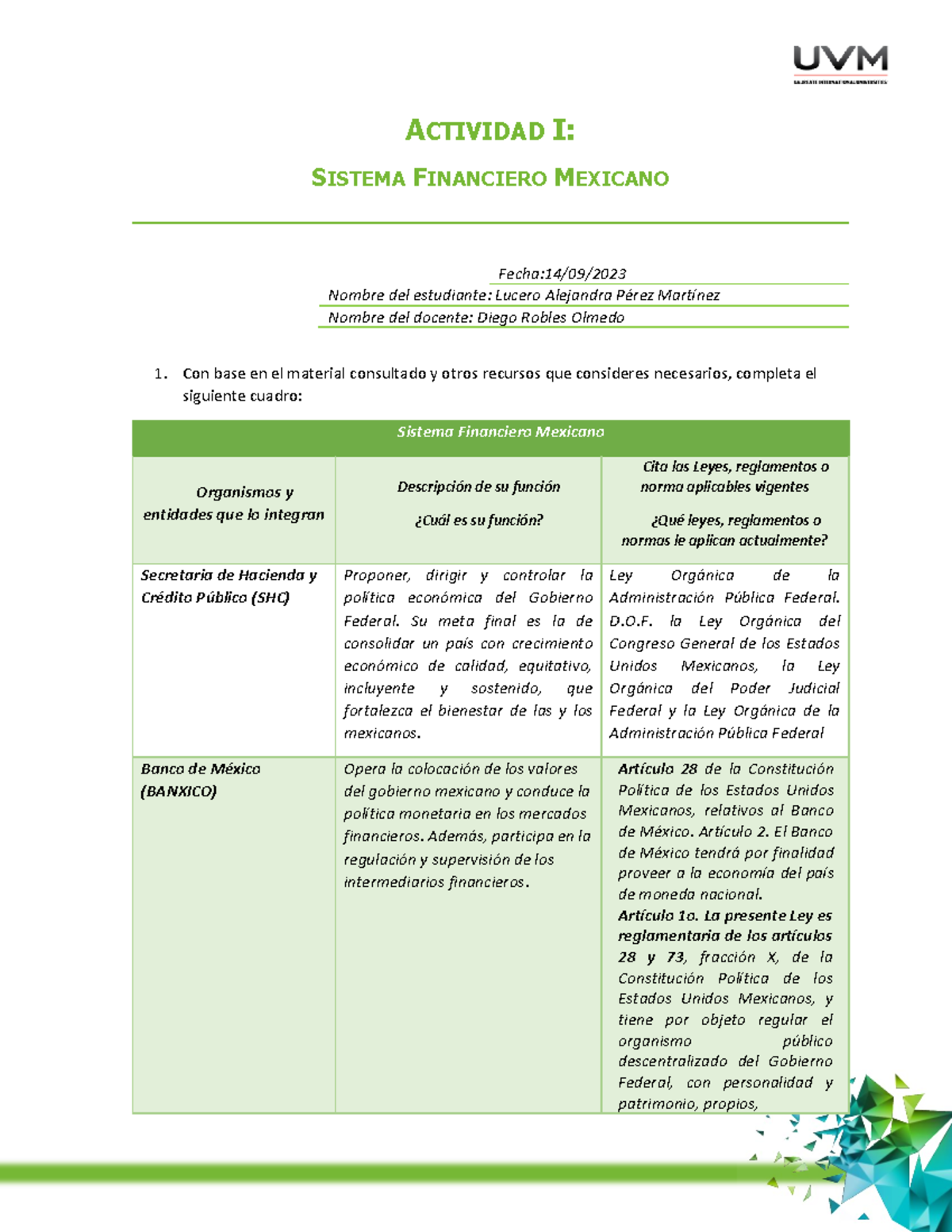 A1 LAPM - Tarea Del Curso De Finanzas Bursátiles. - ACTIVIDAD I ...