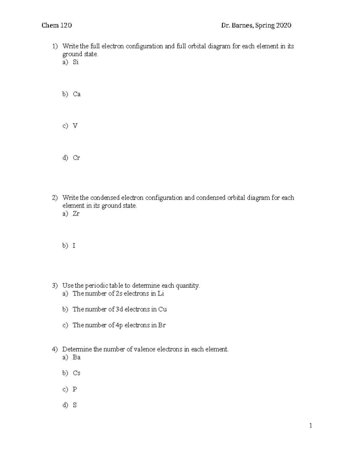 Chapter+2+Workshop+with+Electron+Configurations - Chem 120 Dr. Barnes - How To Watch It Chapter 2 For Free