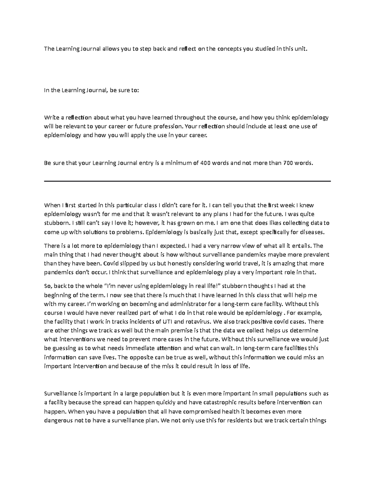 Leajou#8 - coursework - The Learning Journal allows you to step back ...