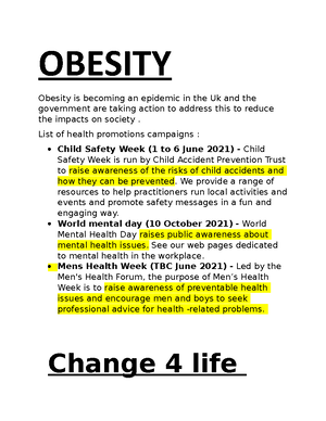 Obesity induction