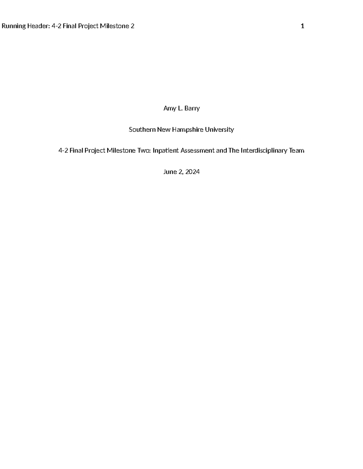 4 2 Final Project Milestone Two AMY - HSE210 - Running Header: 4-2 ...