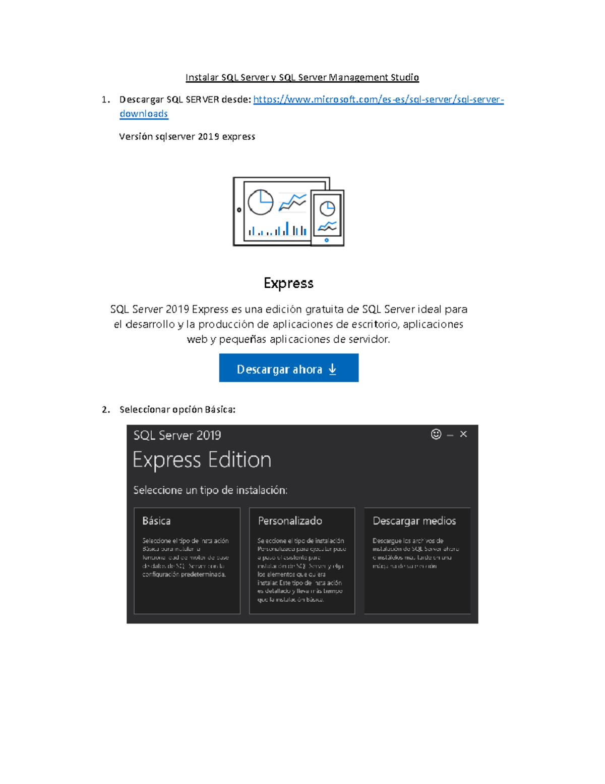 Instalacion sql server - Análisis de Datos - Instalar SQL Server y SQL ...