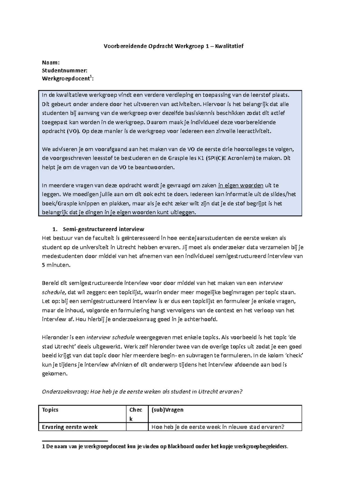 KOM WG1 VO - Verplichte Opdracht - Voorbereidende Opdracht Werkgroep 1 ...