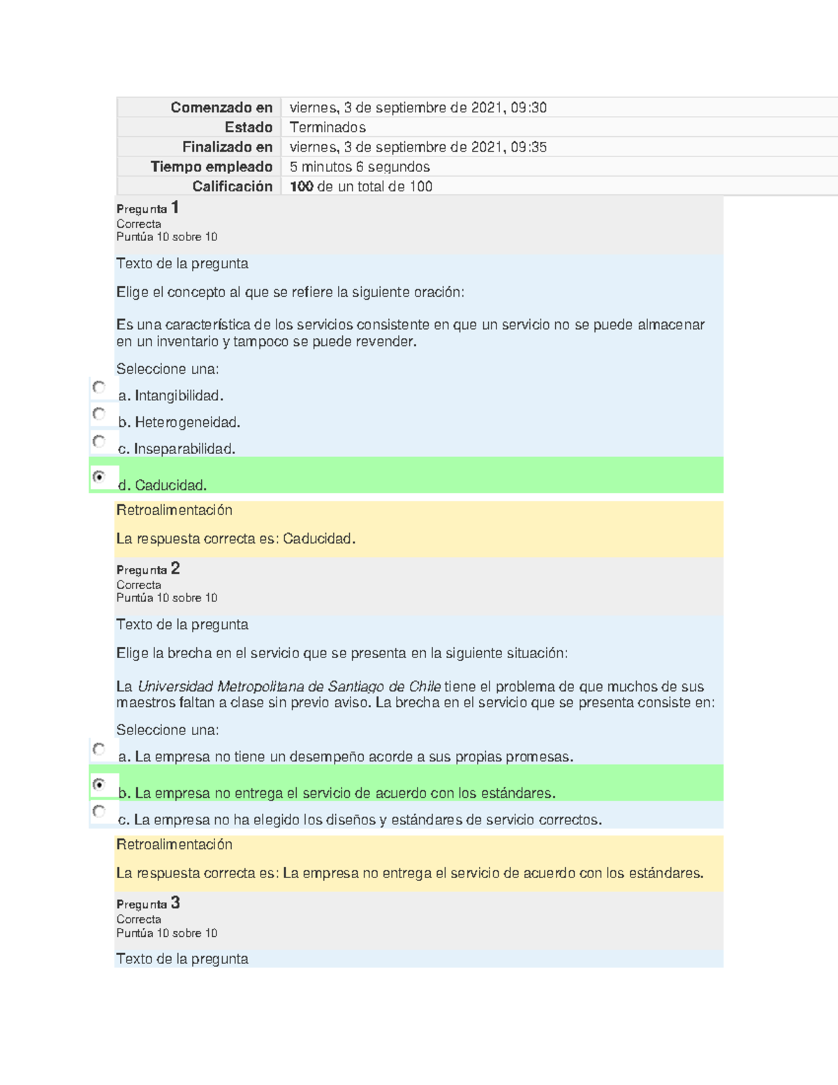 Fundamentos De Los Servicios - 2do. Intento - Comenzado En Viernes, 3 ...