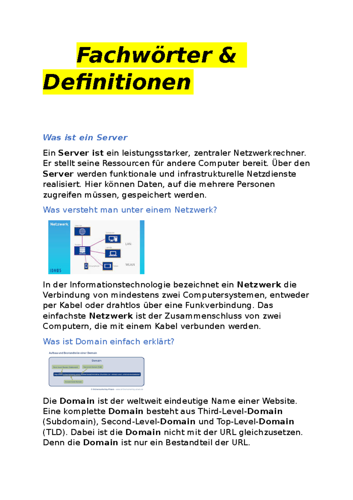 EDV - wichtisgte EDV Fachbegriffen - Fachwörter & Definitionen Was ist