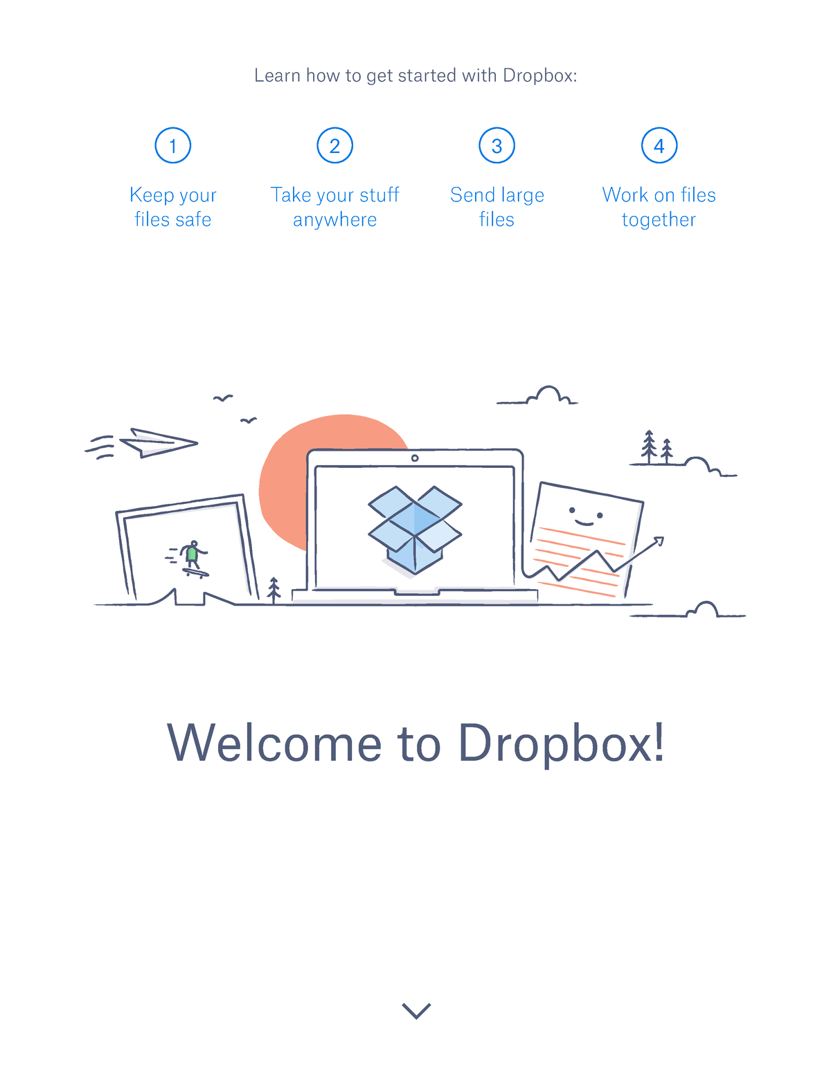 Get Started With Dropbox - 1 2 3 4 Welcome To Dropbox! Keep Your Files ...