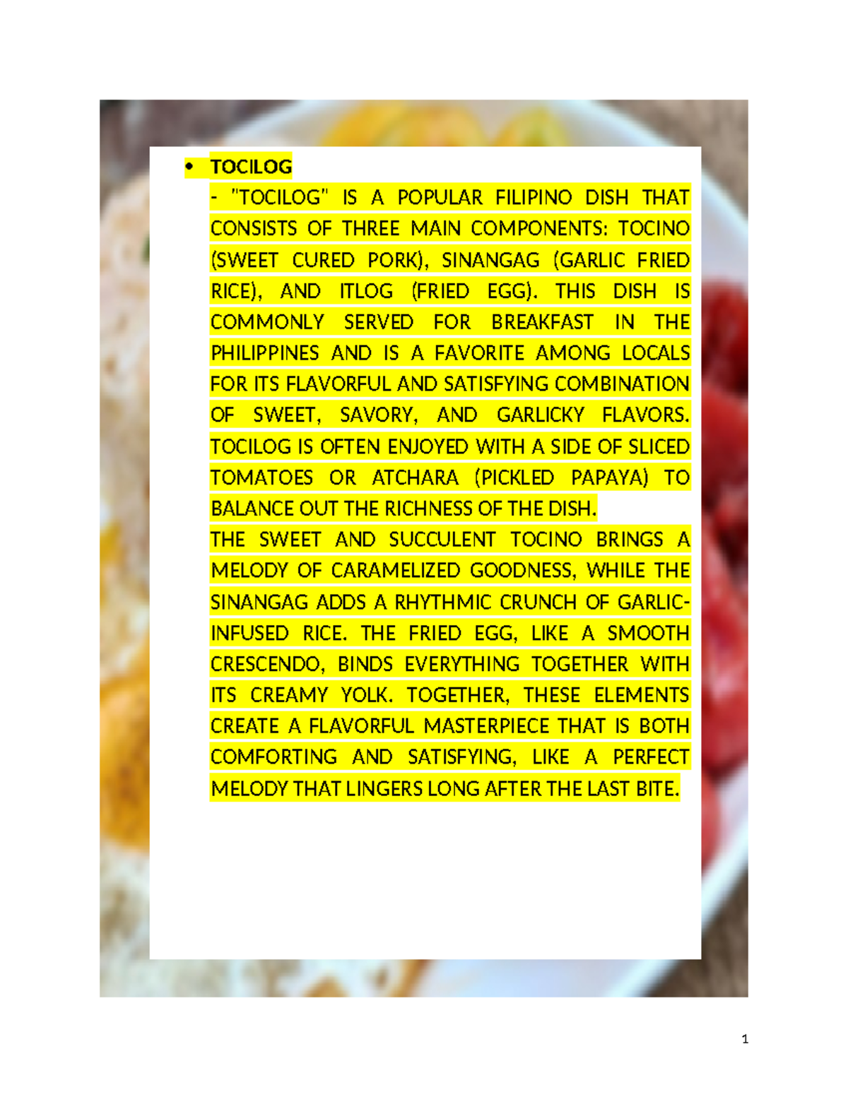 Food blog-WPS Office - Food blog - TOCILOG 