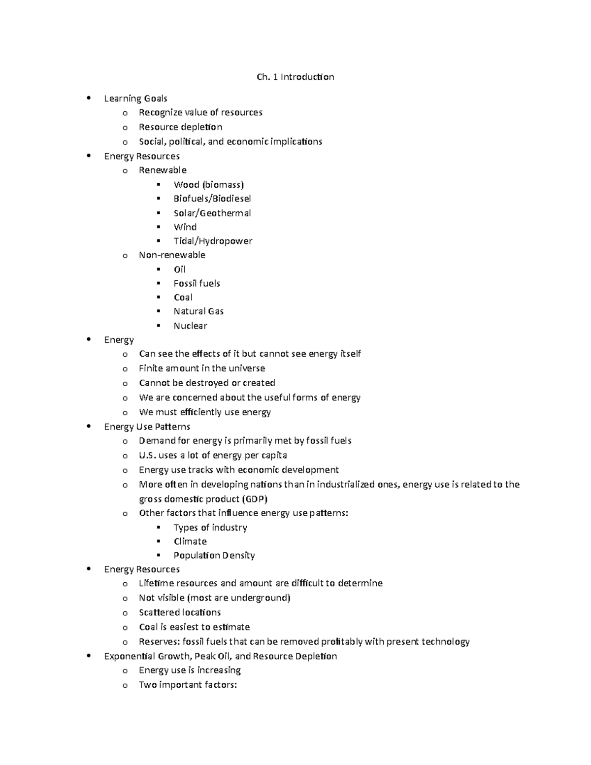 Ch 1 Alt. En. Notes - Ch. 1 Introduction Learning Goals o Recognize ...