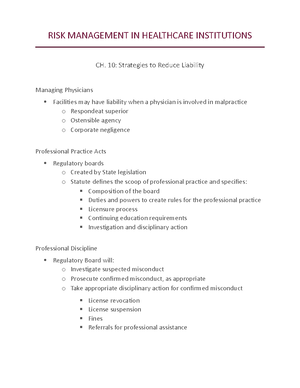 C430 Healthcare Quality Improvement and Risk Management Pre assessment ...
