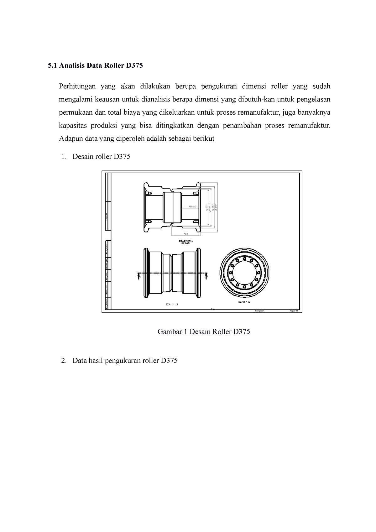 Analisis Data Roller D375 - 5 Analisis Data Roller D Perhitungan Yang ...