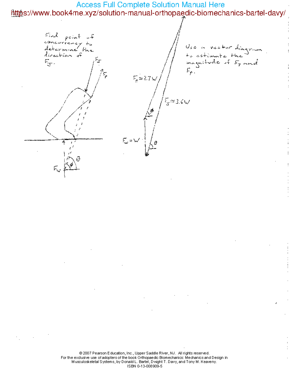 Sample Solution Manual for Orthopaedic Biomechanics by Bartel & Davy For the exclusive use