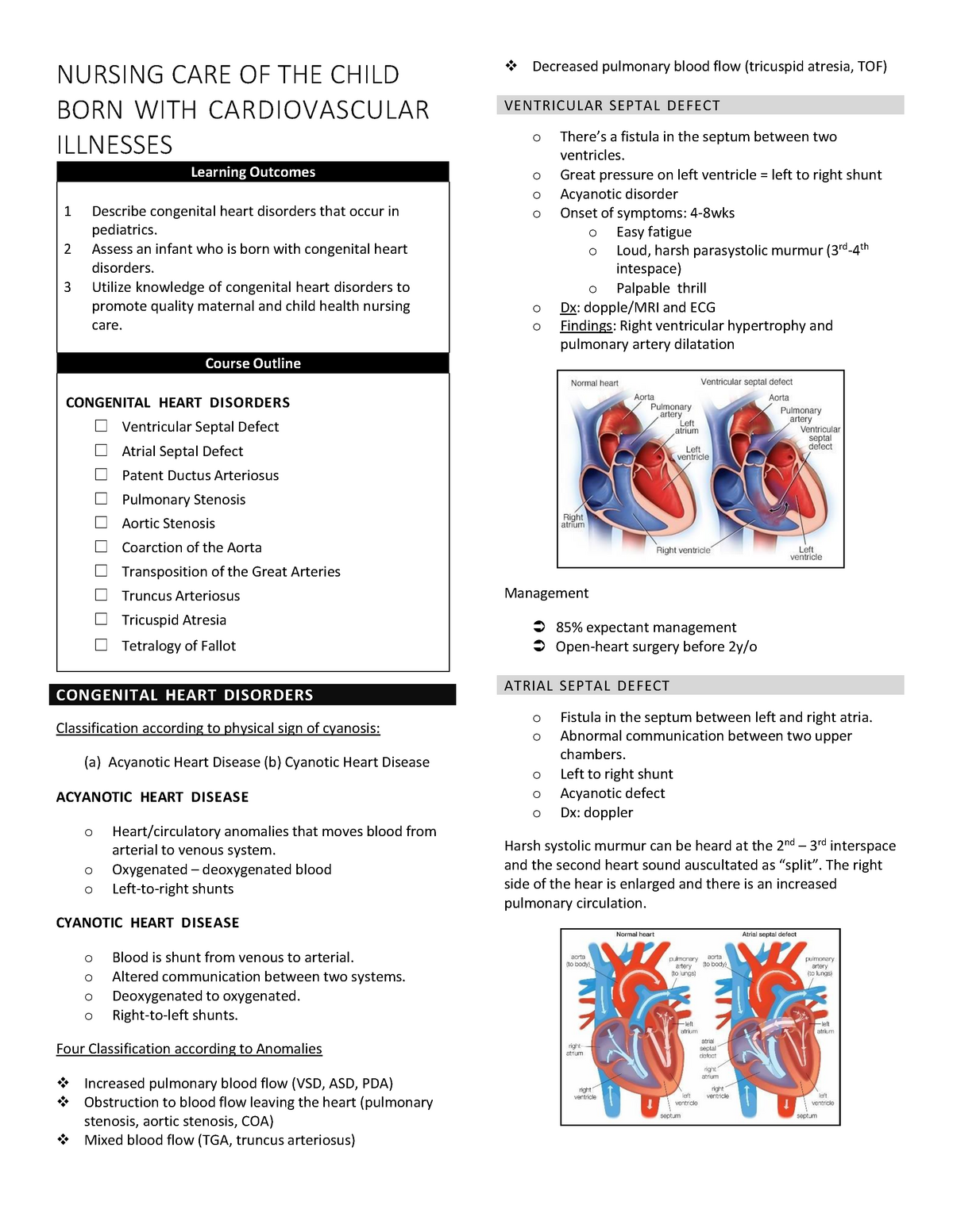 Nursing Care of the Child Born with Congenital Heart Disorders ...