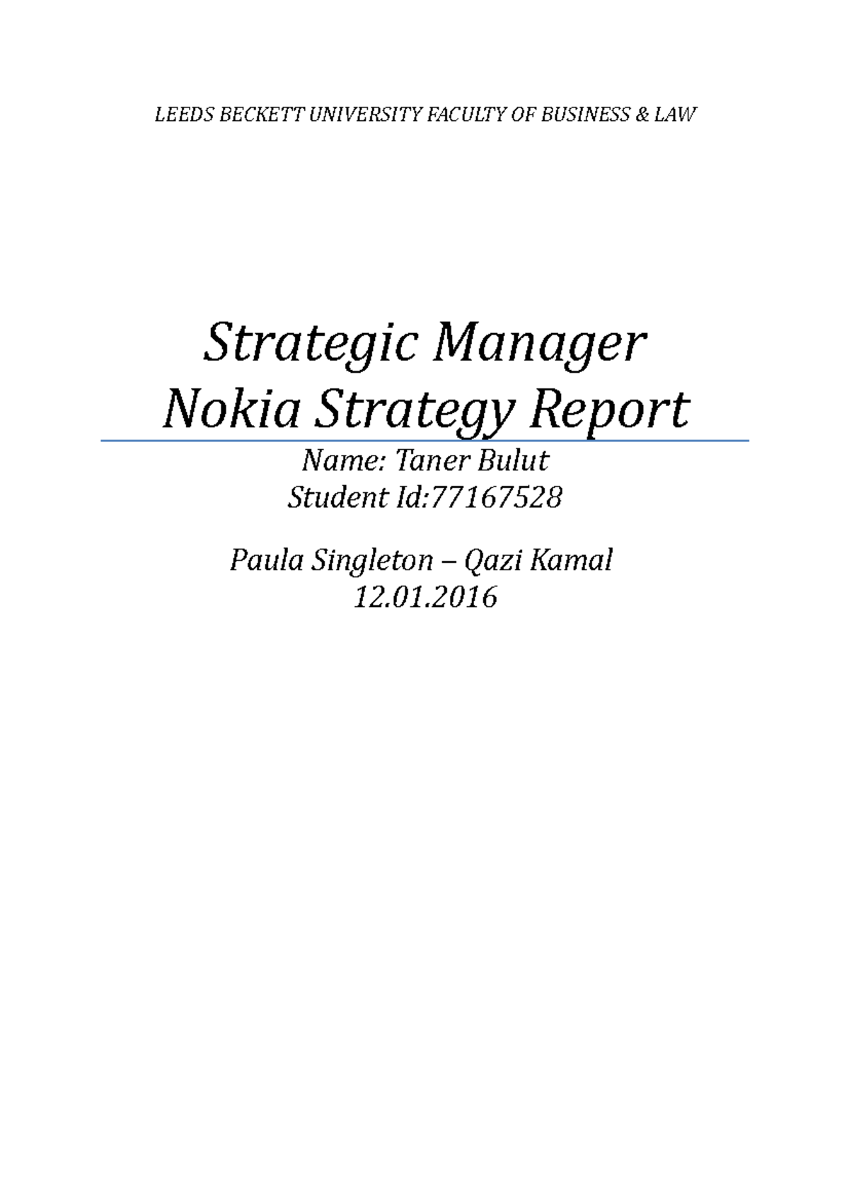 strategic management case study of nokia