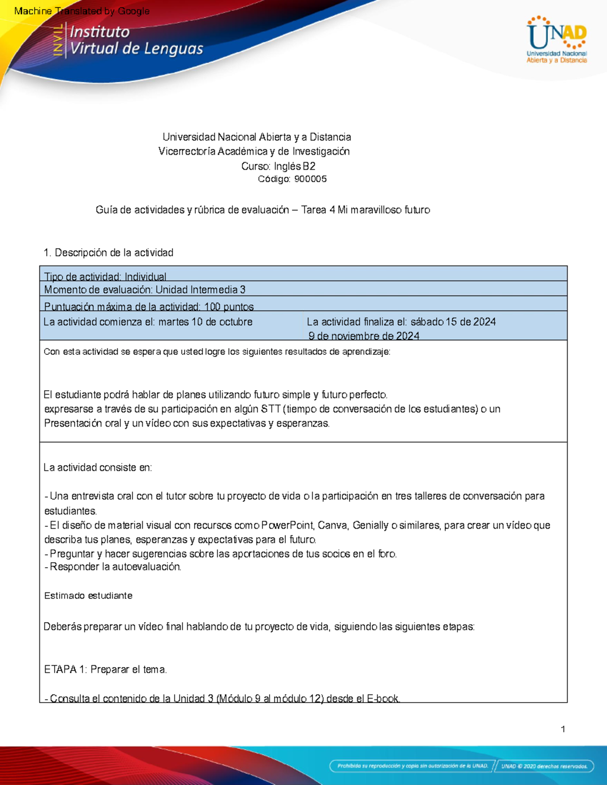 Activity guide and evaluation rubric - Unit 3 - Task 4 - My amazing ...