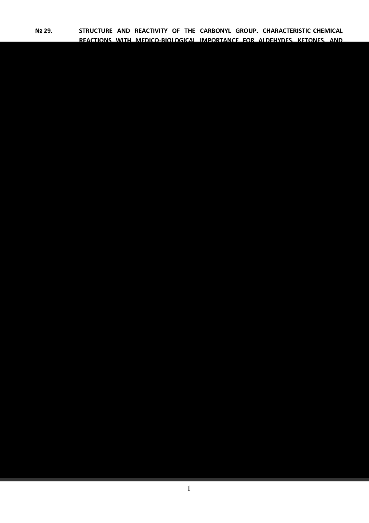 and Structure carbonyl - Chemistry of the ... group reactivity