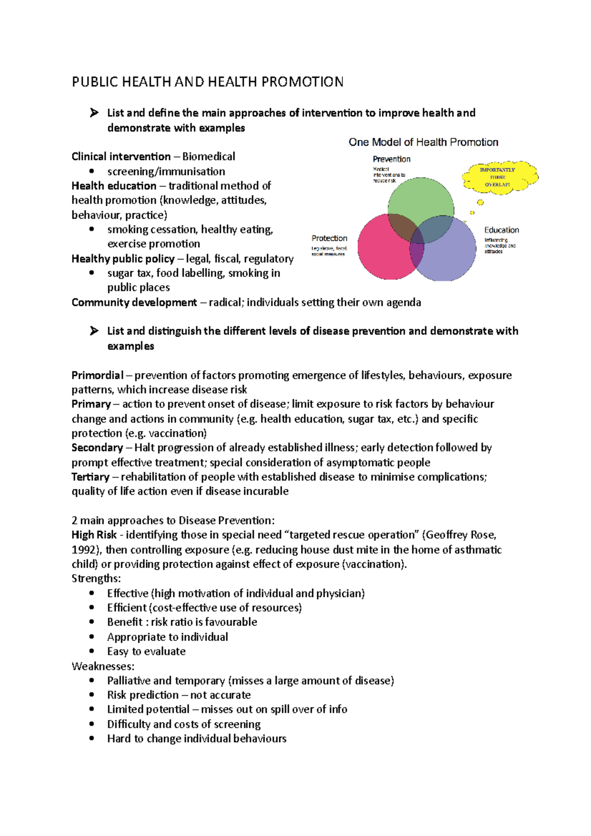 Public Health AND Health Promotion - PUBLIC HEALTH AND HEALTH PROMOTION ...