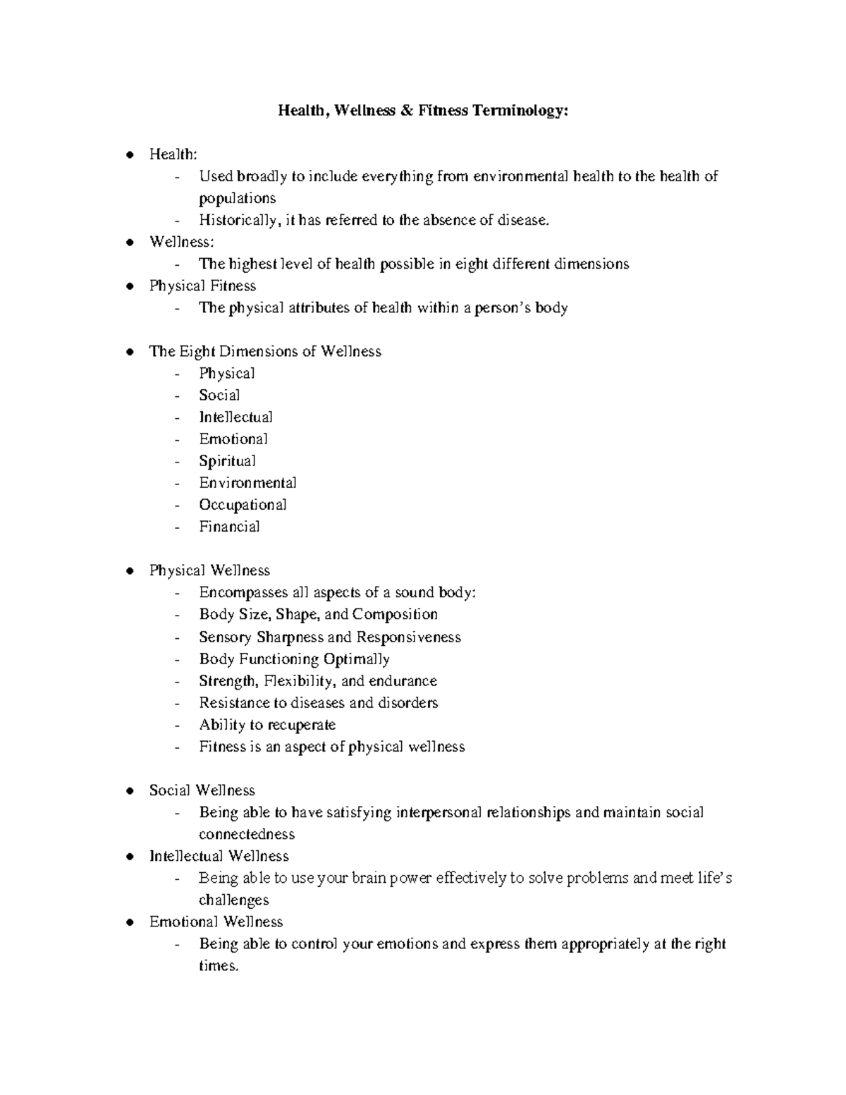 Health Terminology Taken under Dr. Casebolt and Dr. Andrews, passed