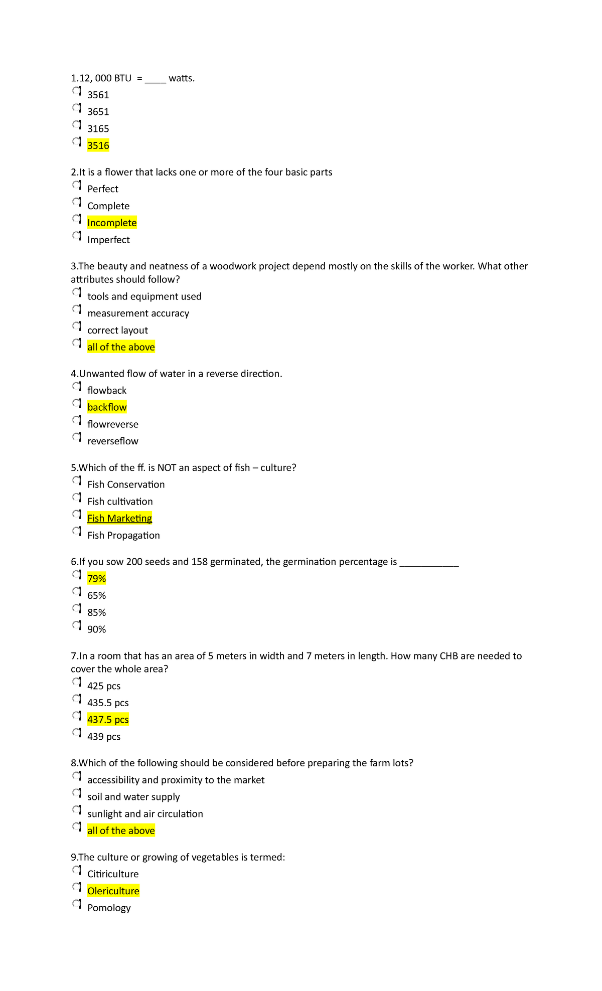 TLE- Diagnostic-TEST - yhehsh - Field Study - Studocu