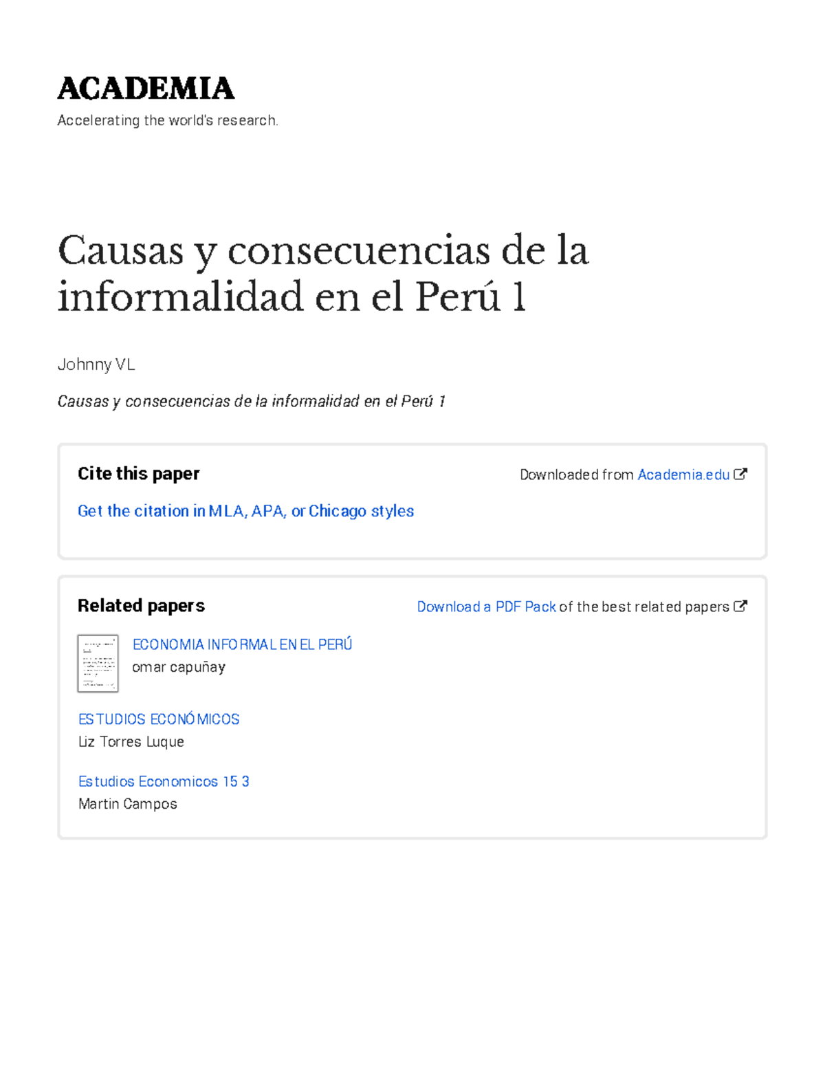 2008-Estudios-Economicos - causas y consecuencias de la informalidad en ...