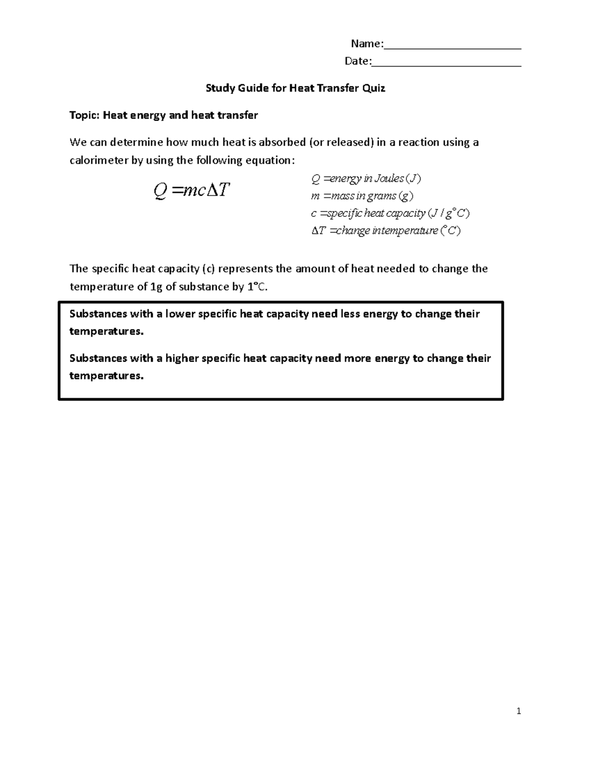 05study guideheat transfer quiz Name______________________ Date