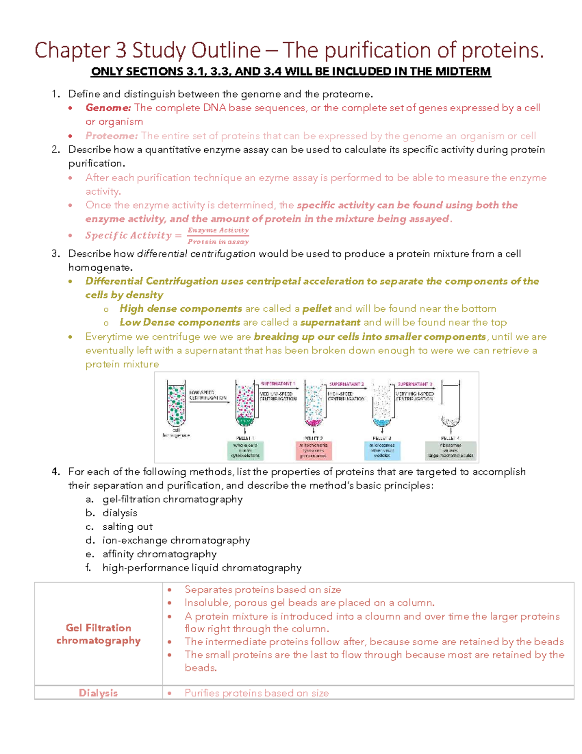 Chapter 3 outline - Chapter 3 Study Outline – The purification of ...