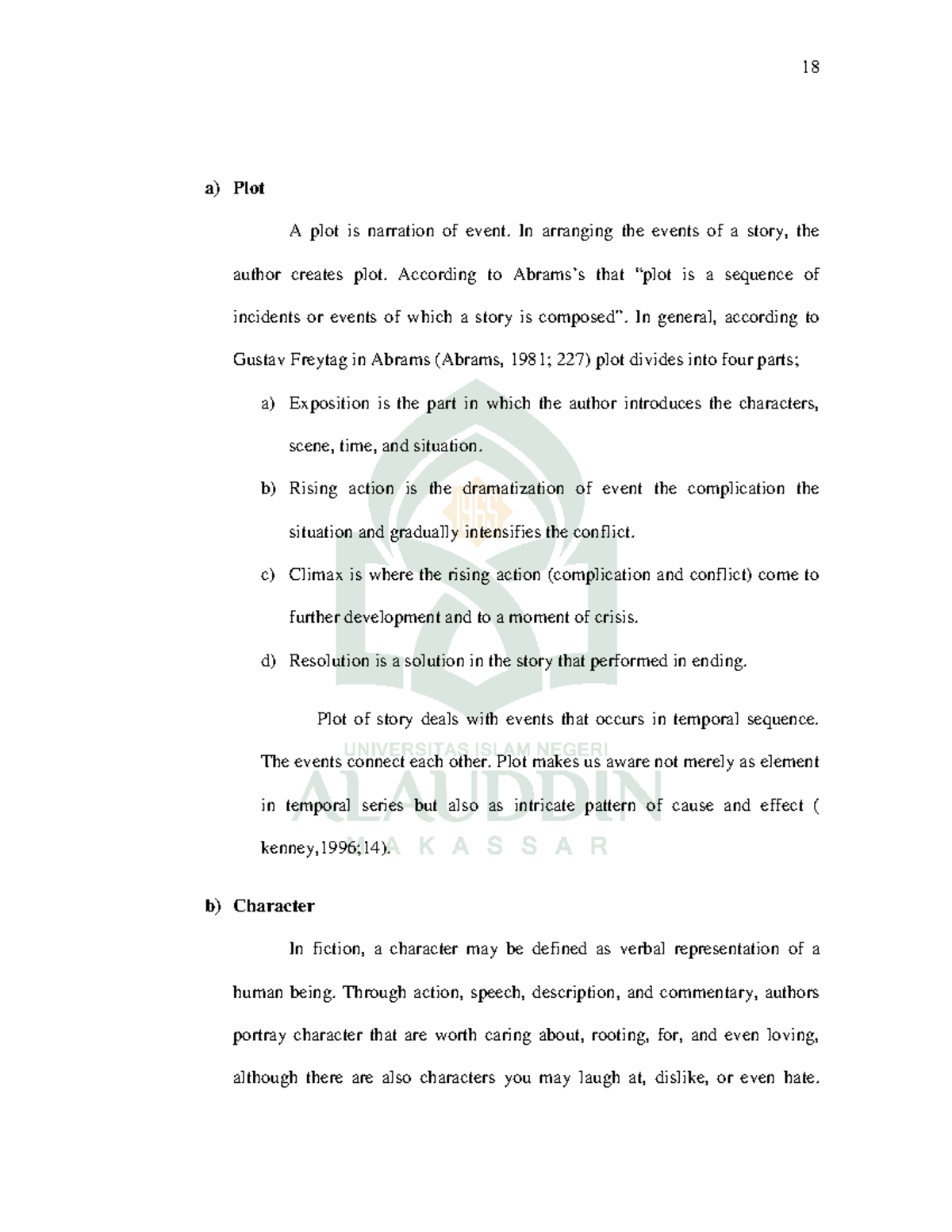 Adaptation OF THE Novel Economic 7 - 18 a) Plot A plot is narration of ...