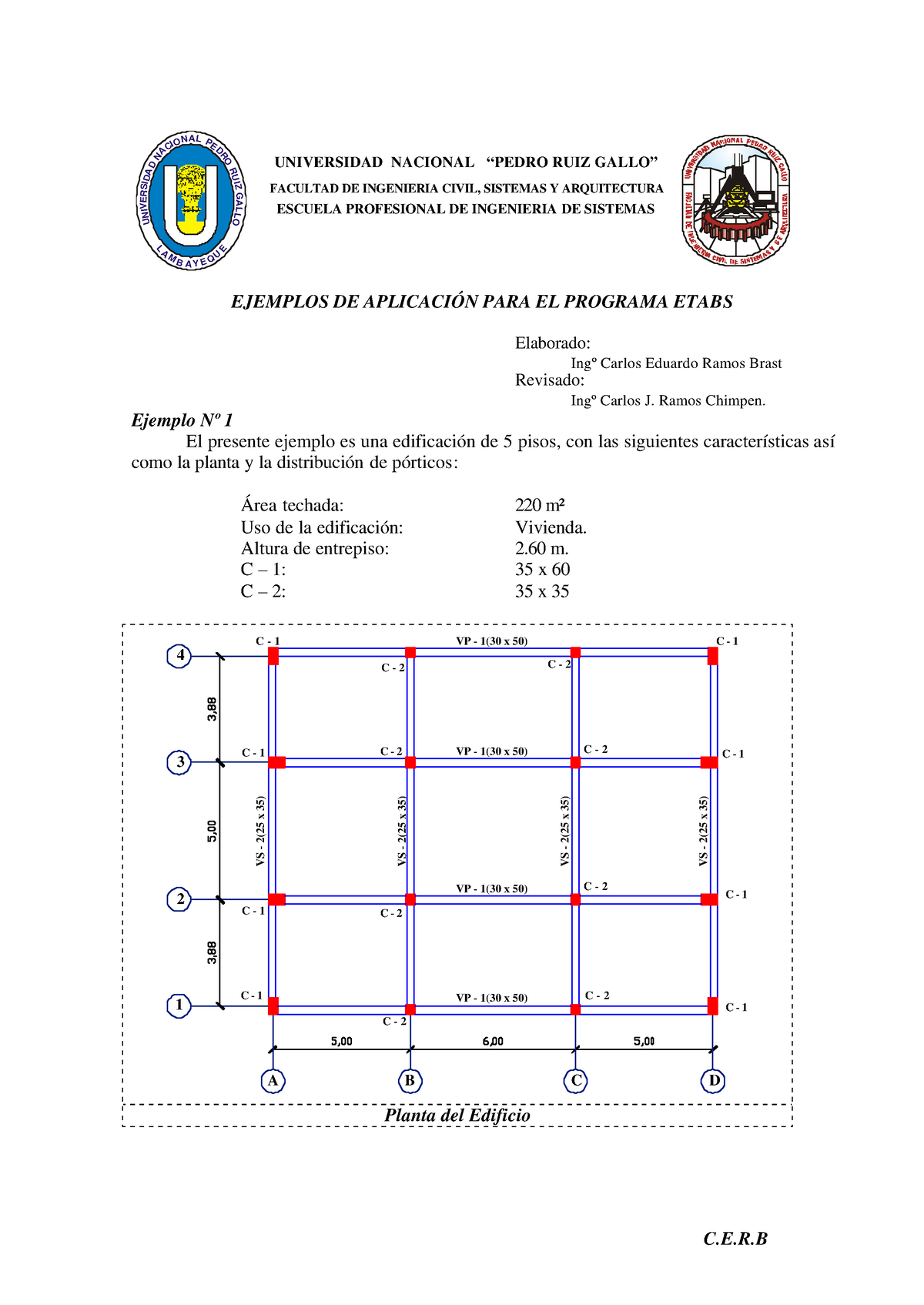 Manual Etabs B Sico Nu Ive Rs Ida D N Acio Nal Ped Ro Ru Iz Ga Ll O