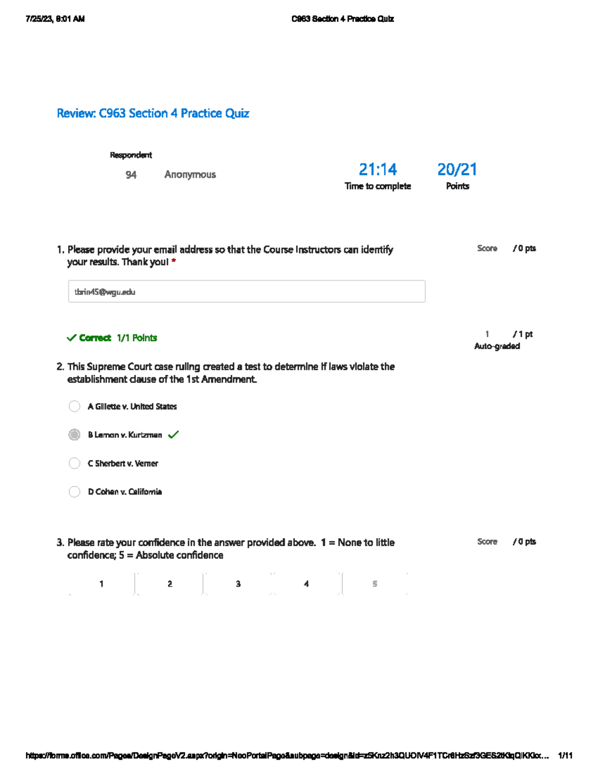 C963 Section 4 Quiz - C963 - Studocu