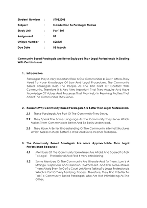 ILW1501 summaries - UNIT 1 – What is Law Characteristics of Law Governs ...