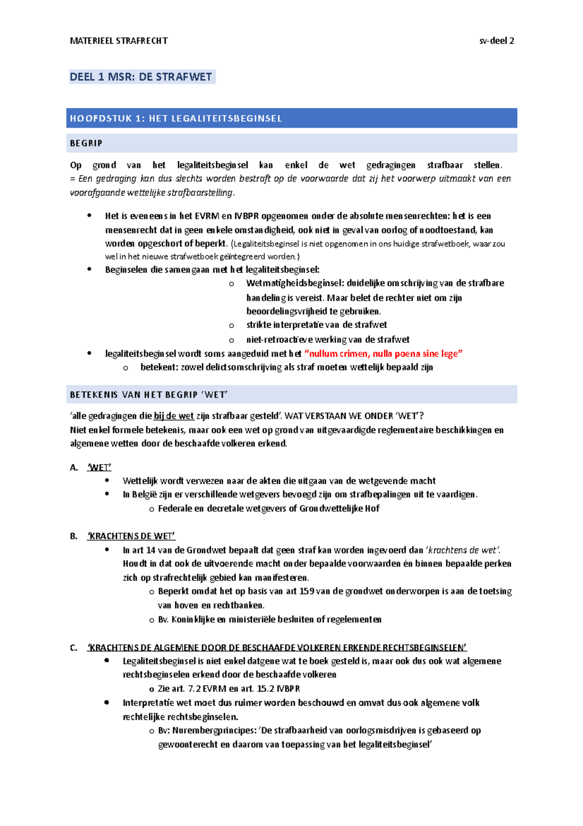 Materieel Strafrecht_ Samenvatting_ Deel 2_ De Bondt - UGent - Studocu