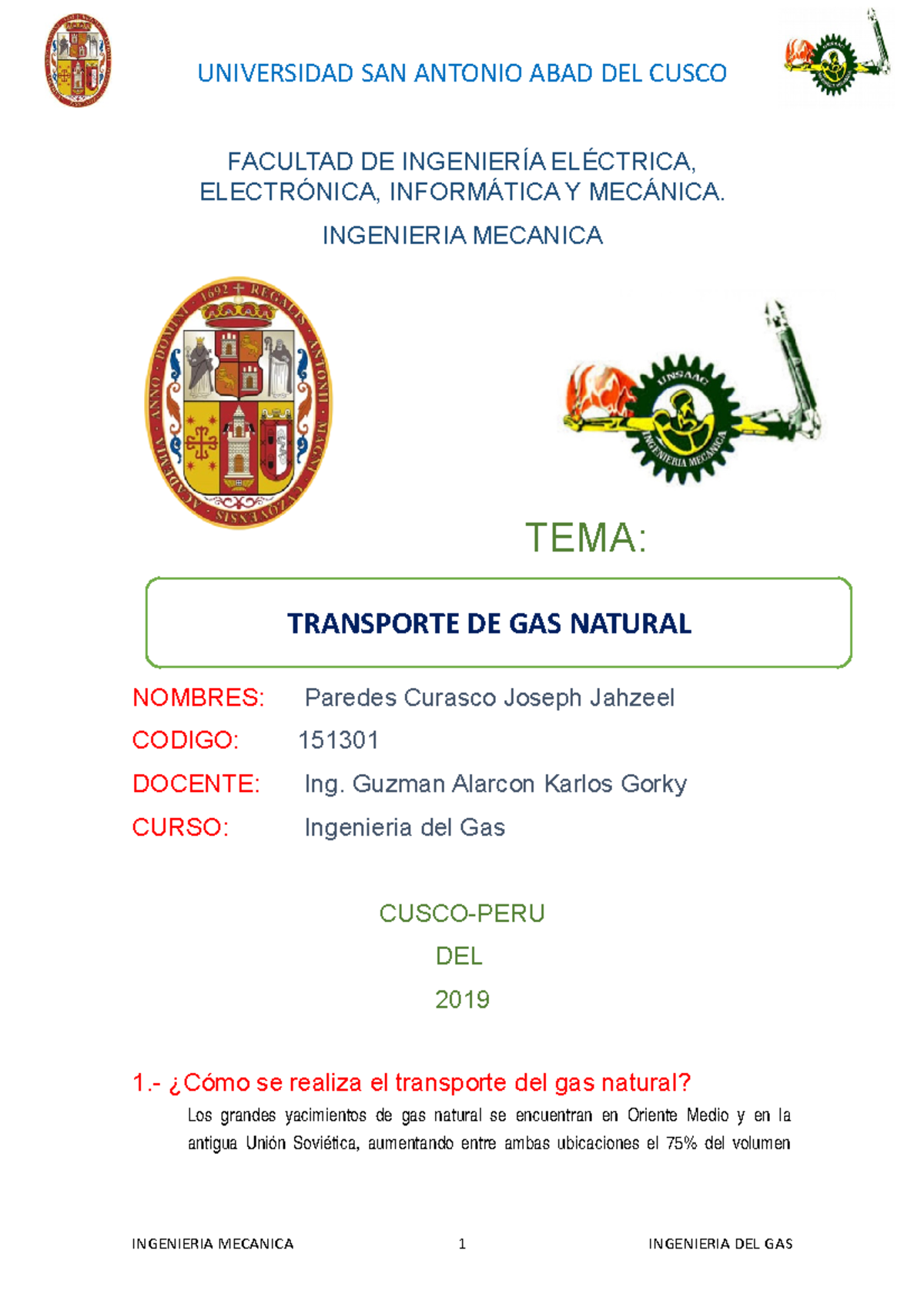 Transporte del gas natural - UNIVERSIDAD SAN ANTONIO ABAD DEL CUSCO ...