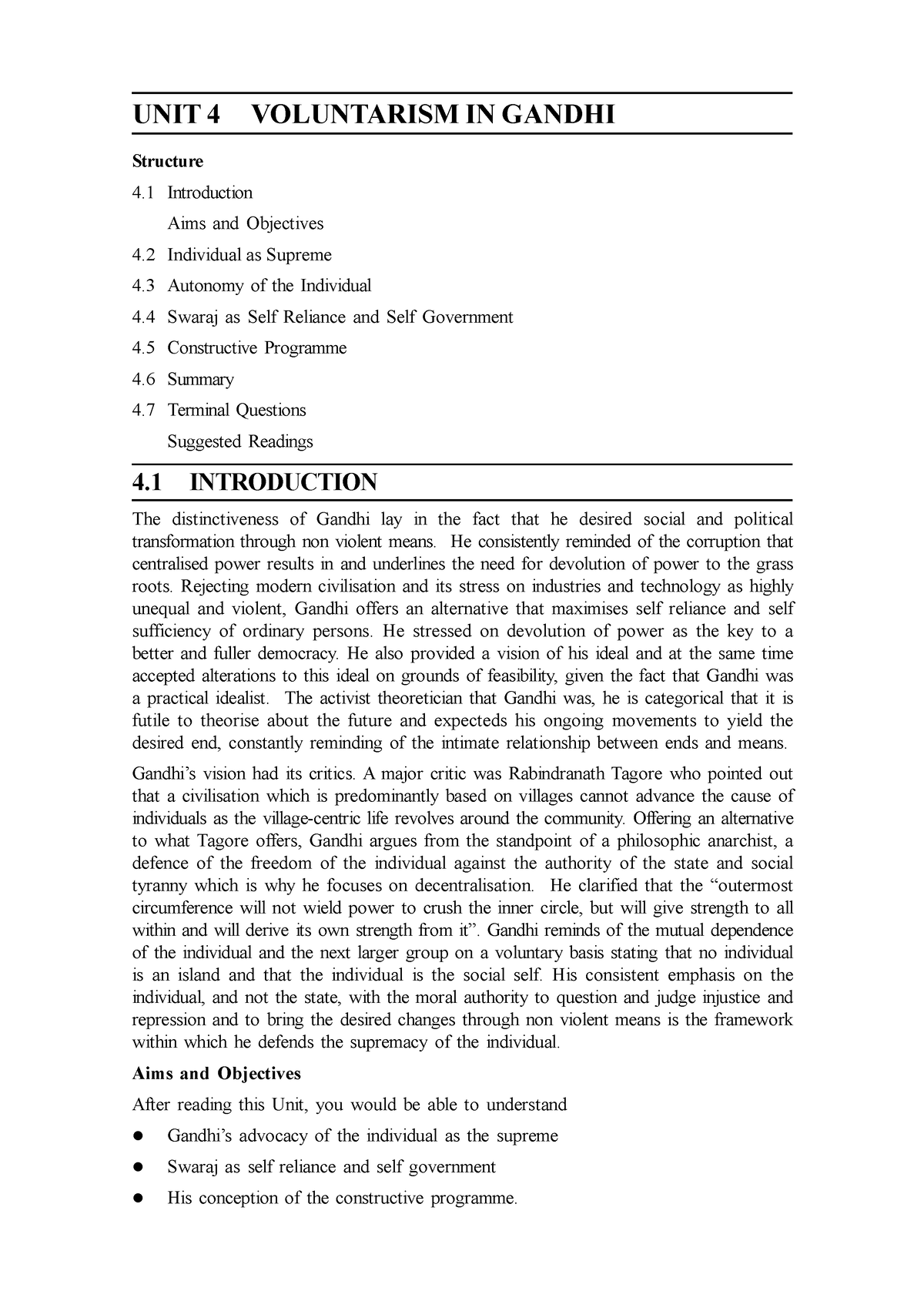 Unit-4 - Chapter 4 - Political Science - IGNOU - Studocu