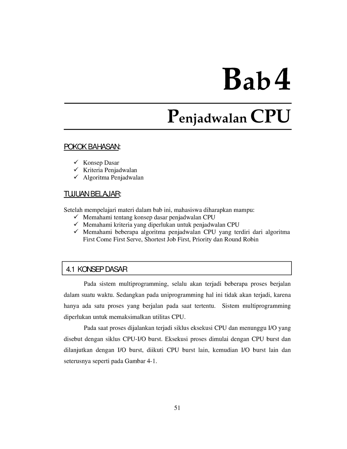 4.Penjadwalan CPU - Penjadwalan CPU - ####### 51 Bab 4 Penjadwalan CPU ...