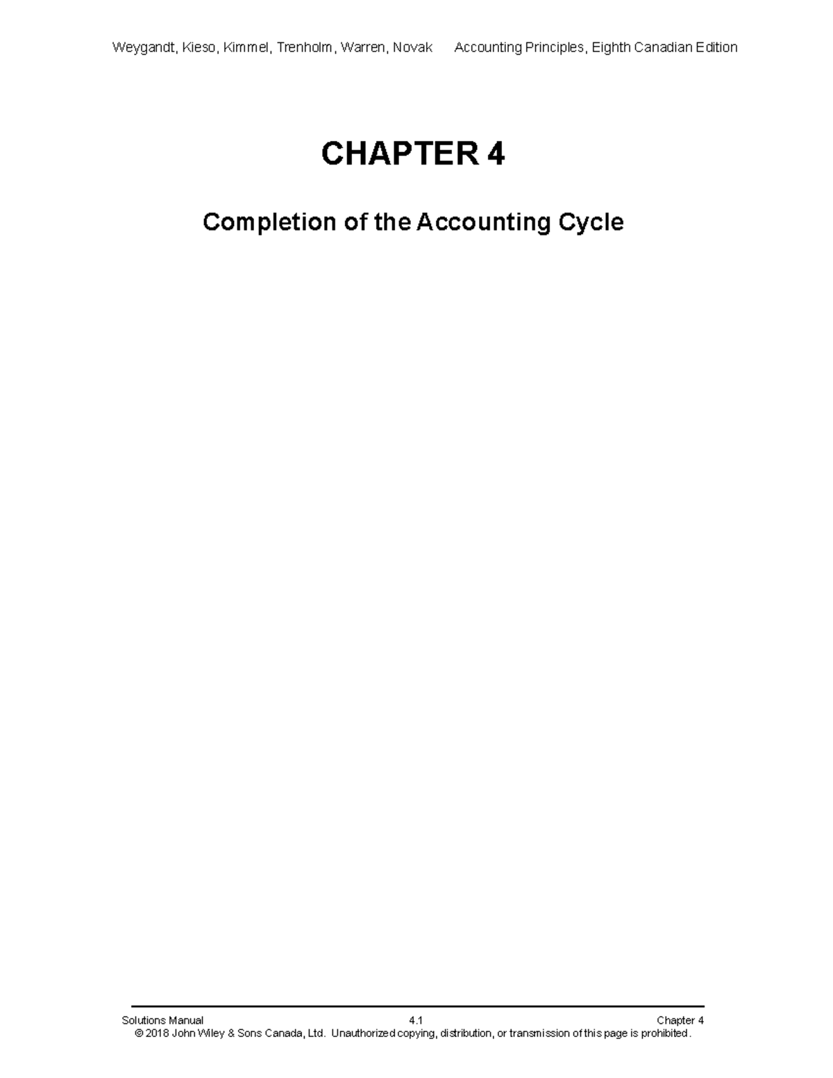 Ch 4 Textbook Solutions - CHAPTER 4 Completion Of The Accounting Cycle ...