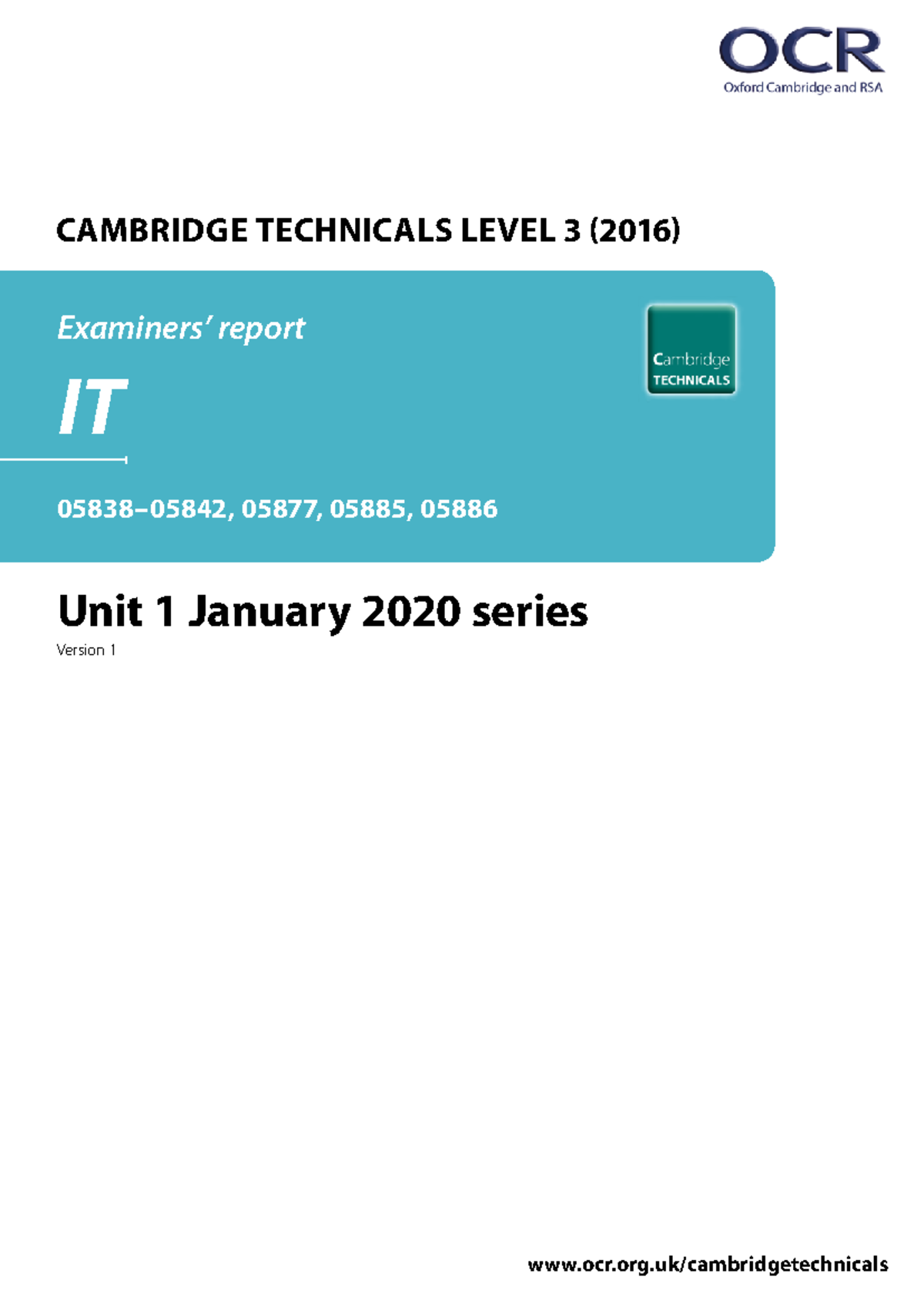 632565 examiners report fundamentals of it - IT ocr.org ...