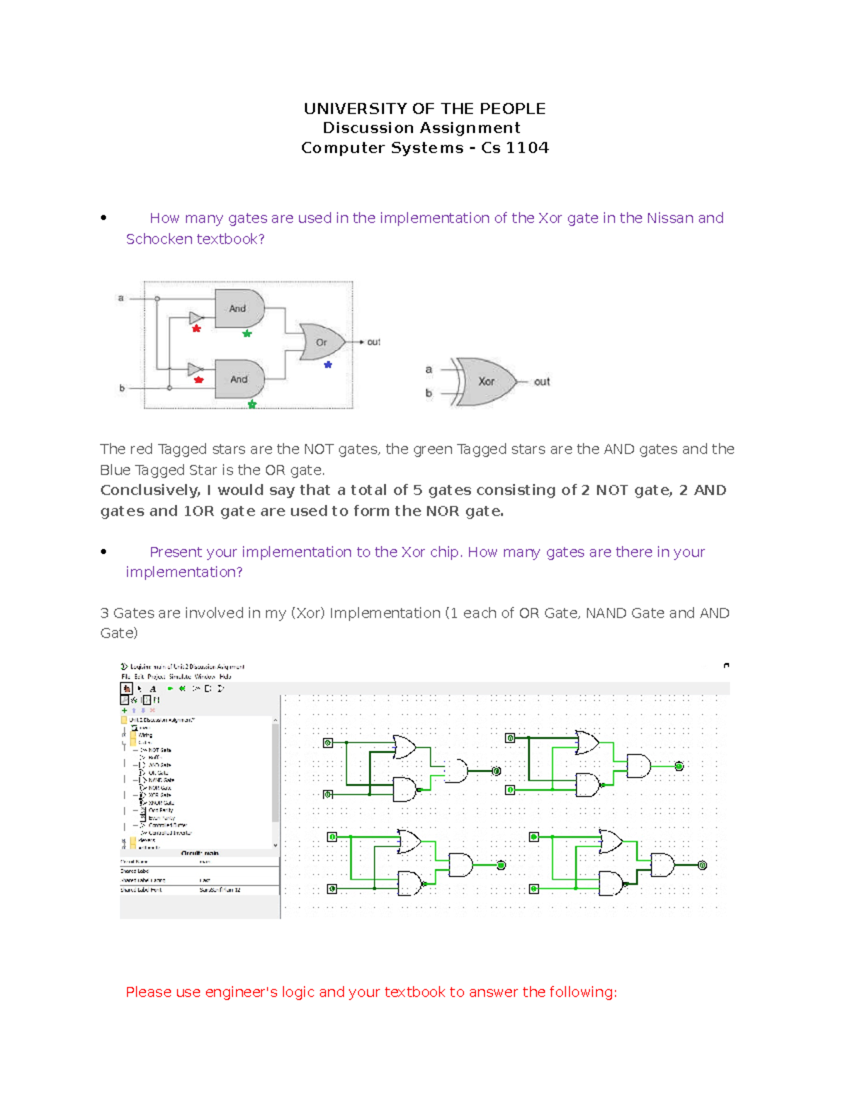 cs 1104 assignment unit 2