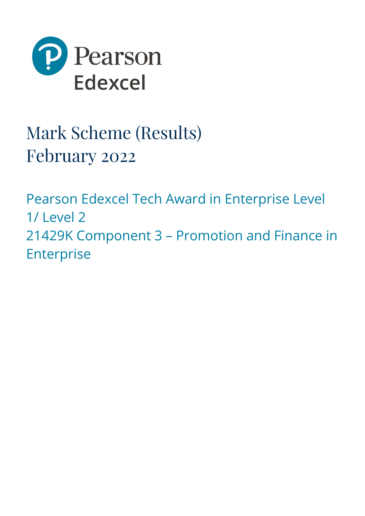 6. Feb+2022 MS - Past Paper Mark Scheme - Mark Scheme (Results ...