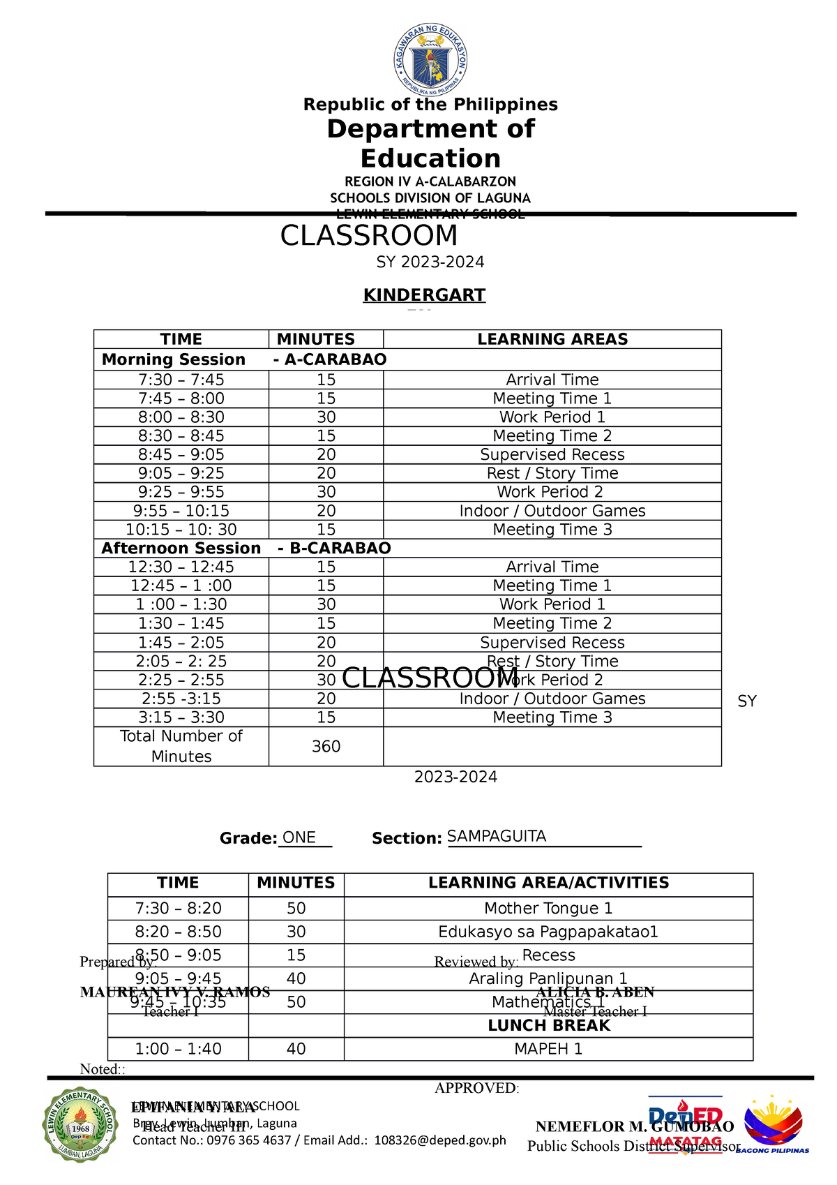 CP SY202324 CLASSROOM PROGRAM AND TECHER PROGRAM WITH ANCILLARY