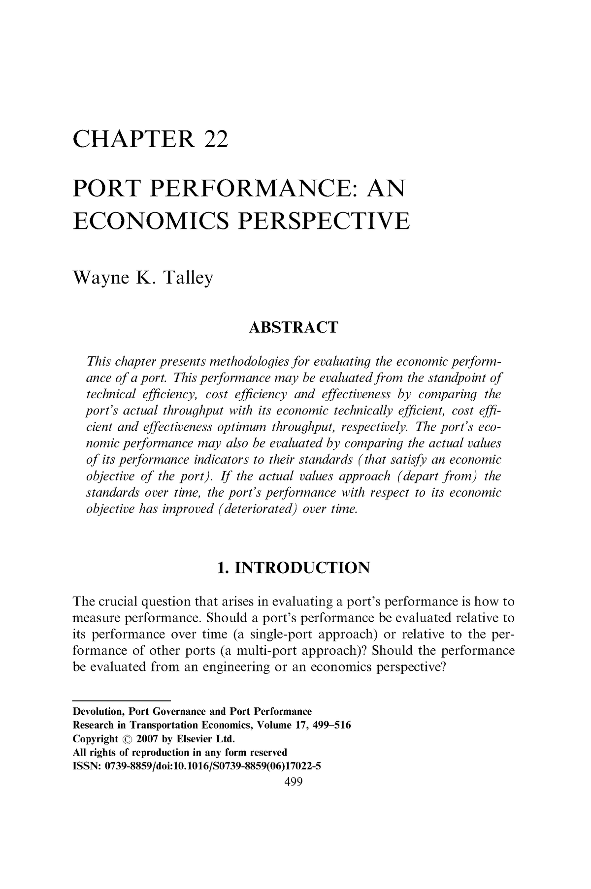 essays on port economics