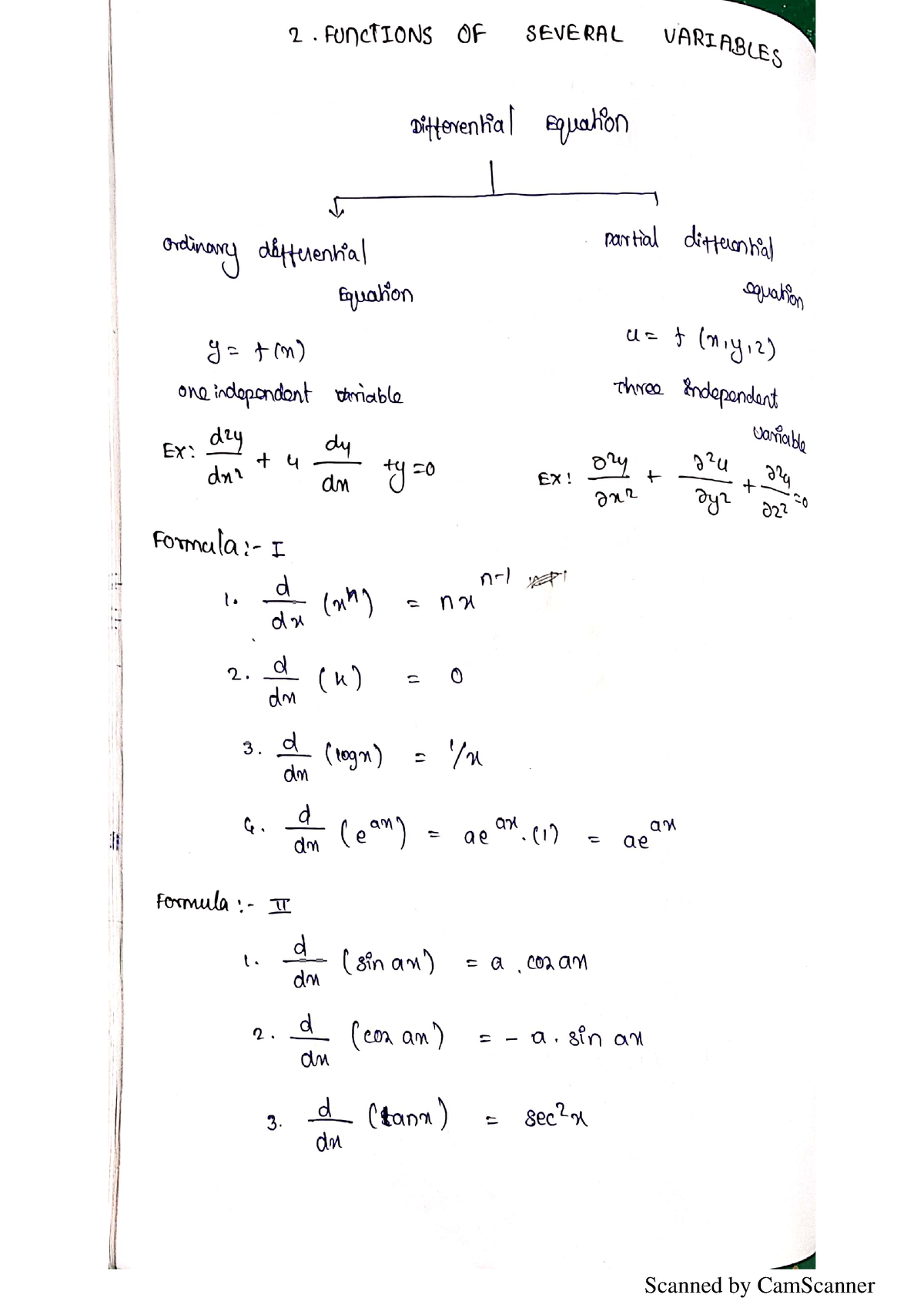 Maths Chapter 2 - MATH NOTES - Calculus And Linear Algebra - Studocu