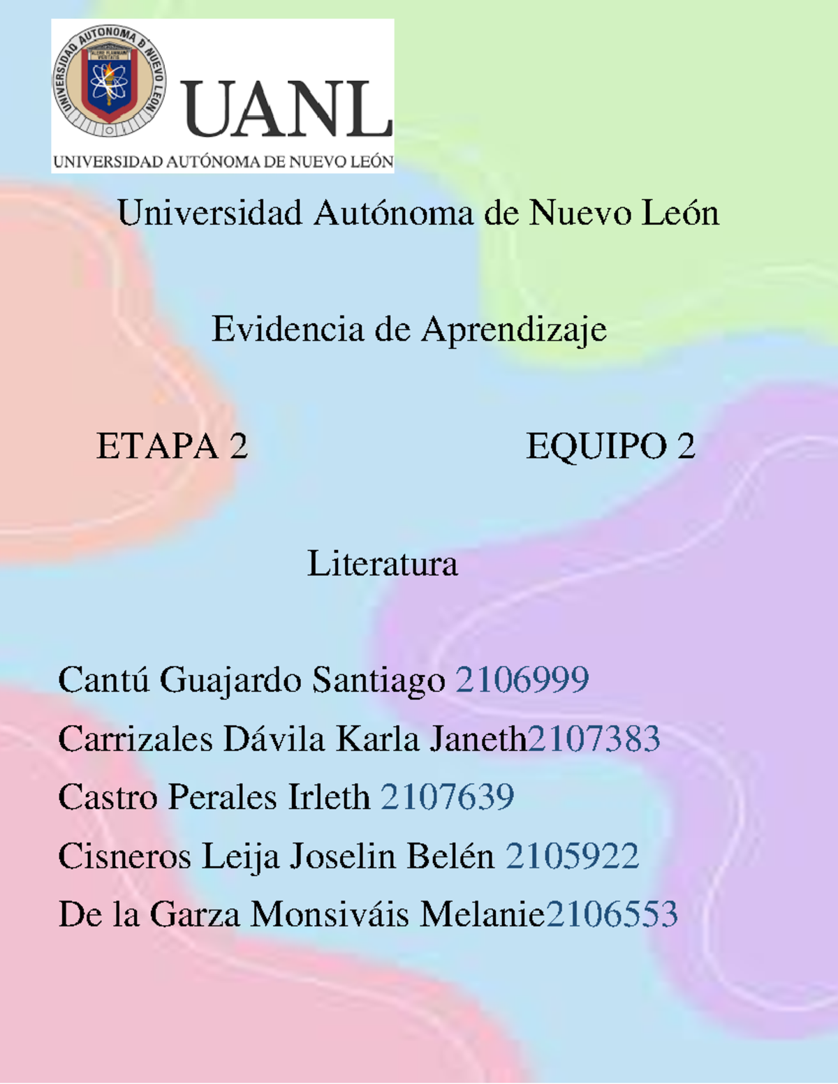 EV2 Equipo 2 LIT - hola - Universidad Autónoma de Nuevo León Evidencia ...